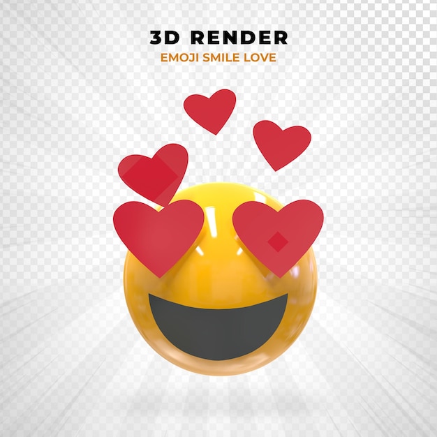 PSD excited face 3d render social media psd