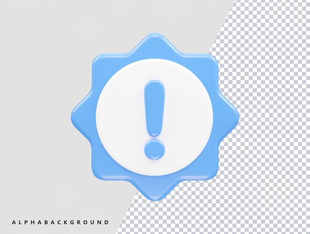 PSD exclaimed icon vector render element