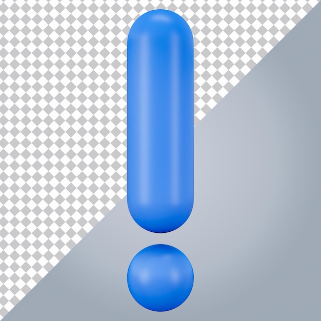 Exclamation mark 3d icon