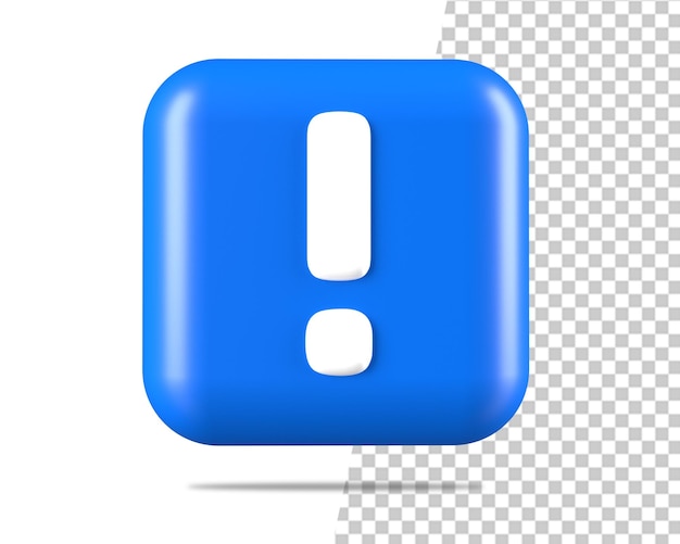 exclamation mark 3d warning icon