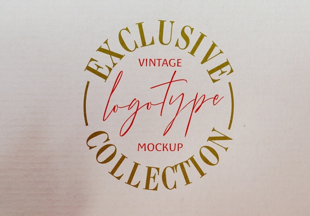 PSD exclusieve vintage logotype mockup-collectie