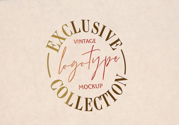 PSD exclusieve vintage logotype mockup-collectie