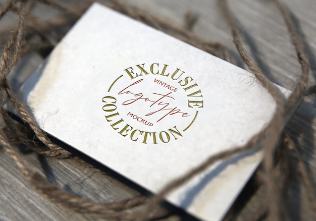 Exclusieve vintage logotype mockup-collectie