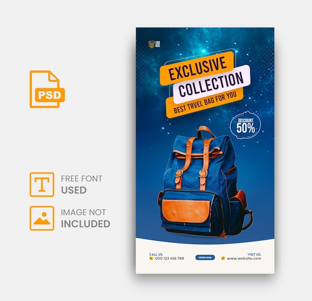 Exclusive collection fashion sale instagram post template