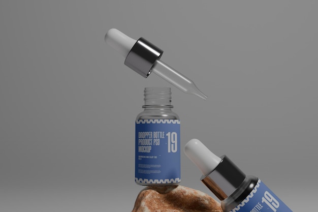 PSD exclusive dropper bottle psd mockup