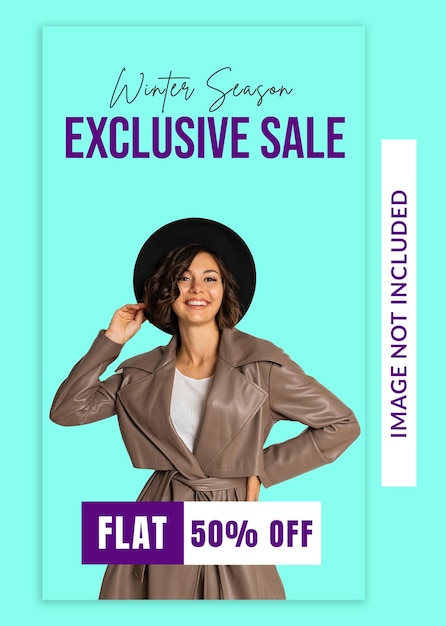 PSD exclusive sale instagram story post  design