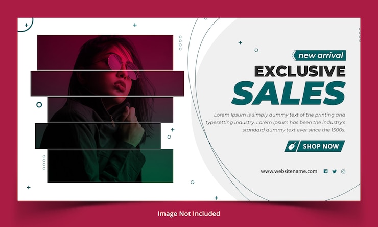 PSD exclusive sale web banner template
