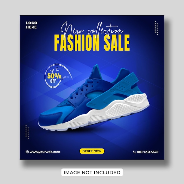 Esclusivo design di banner per social media di scarpe sportive psd premium