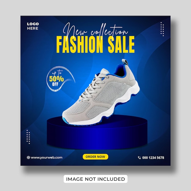 Exclusive Sports shoes social media banner design Premium Psd