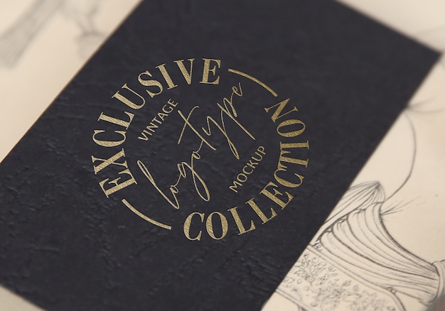 PSD exclusive vintage logotype mockup collection