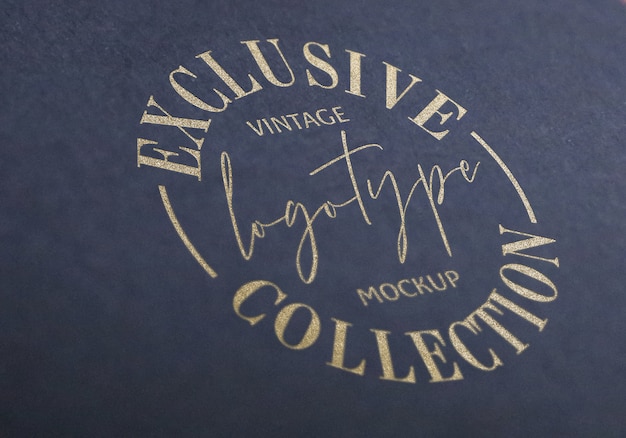 Esclusiva collezione logotype vintage mockup