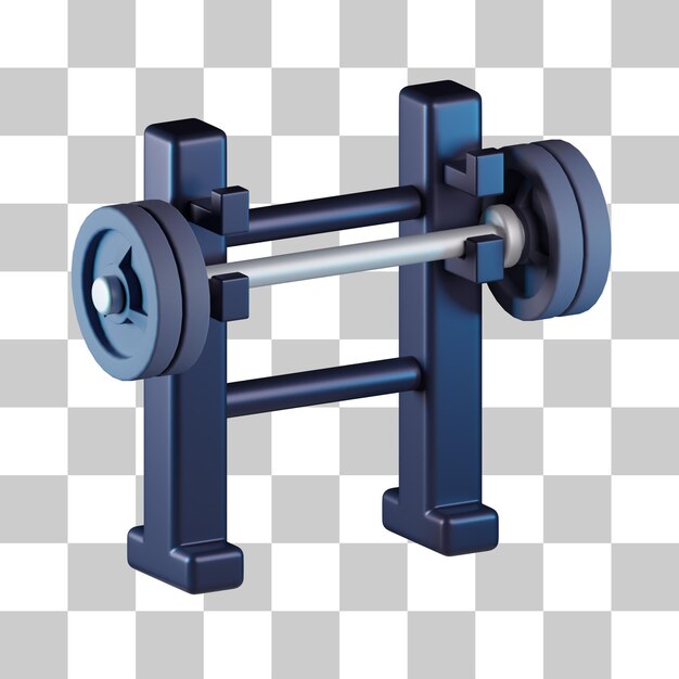 Exercise barbell 3d icon