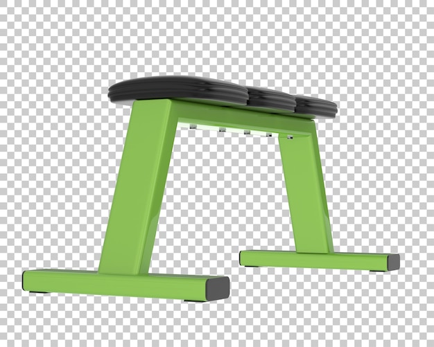 exercise bench on transparent background 3d rendering illustration