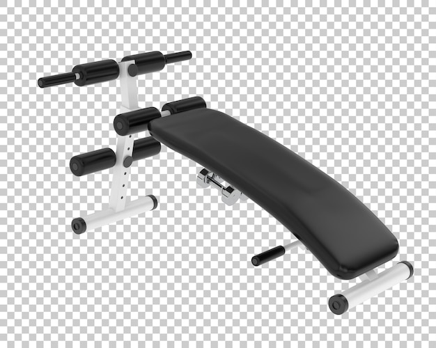 exercise bench on transparent background 3d rendering illustration