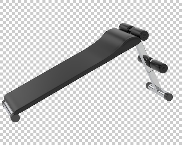 exercise bench on transparent background 3d rendering illustration