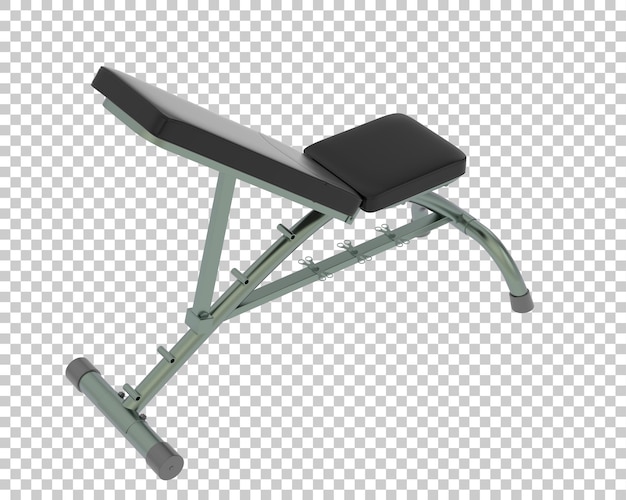 exercise bench on transparent background 3d rendering illustration