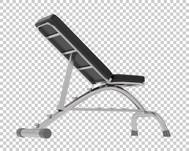 exercise bench on transparent background 3d rendering illustration