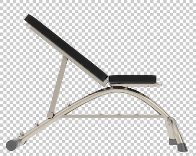 exercise bench on transparent background 3d rendering illustration
