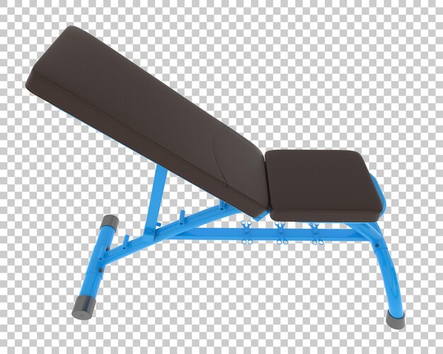 exercise bench on transparent background 3d rendering illustration