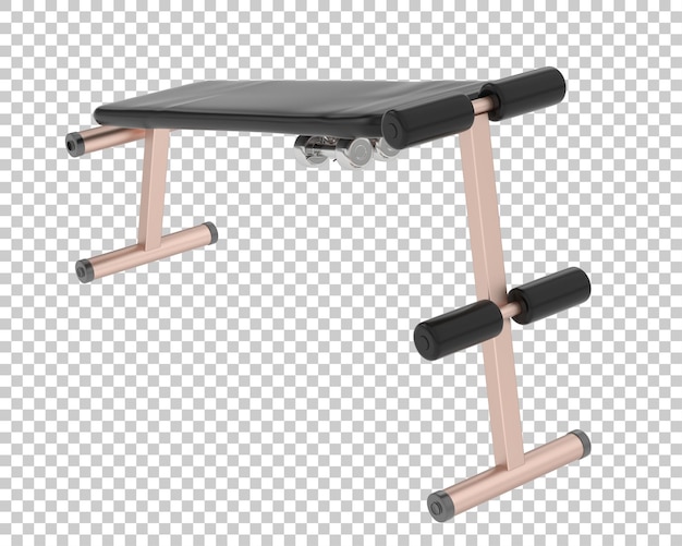 exercise bench on transparent background 3d rendering illustration