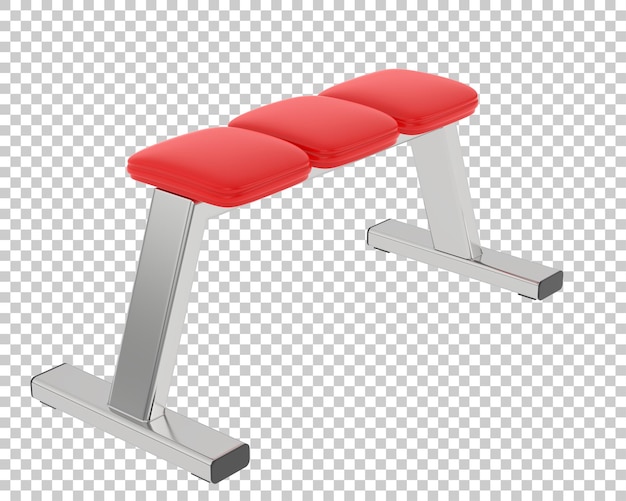 PSD exercise bench on transparent background 3d rendering illustration