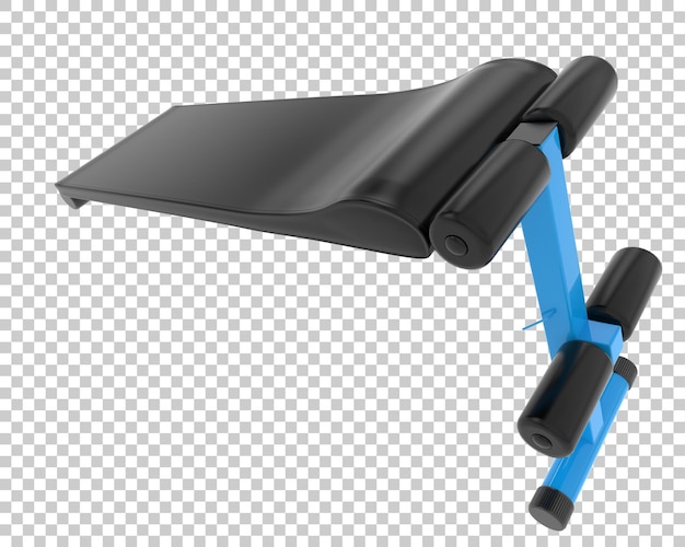 Exercise bench on transparent background 3d rendering illustration