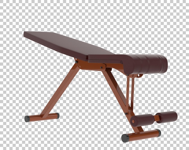 Exercise bench on transparent background 3d rendering illustration