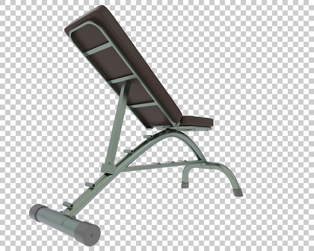 Exercise bench on transparent background 3d rendering illustration