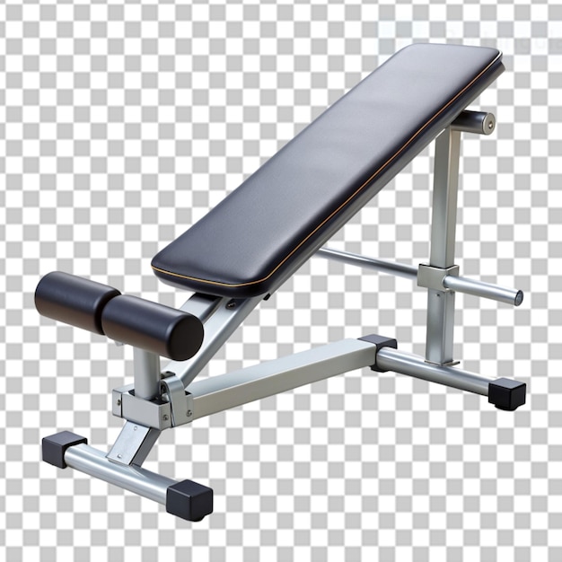 Exercise bench on transparent background