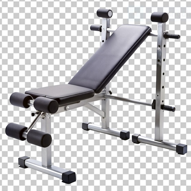 Exercise bench on transparent background