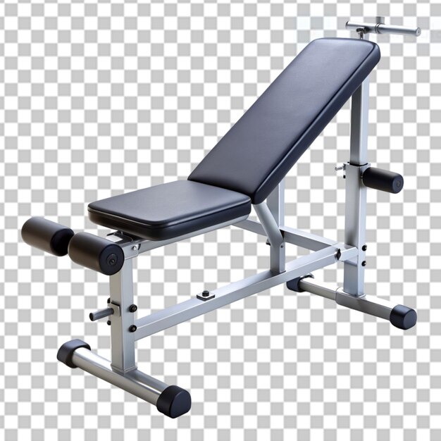 PSD exercise bench on transparent background