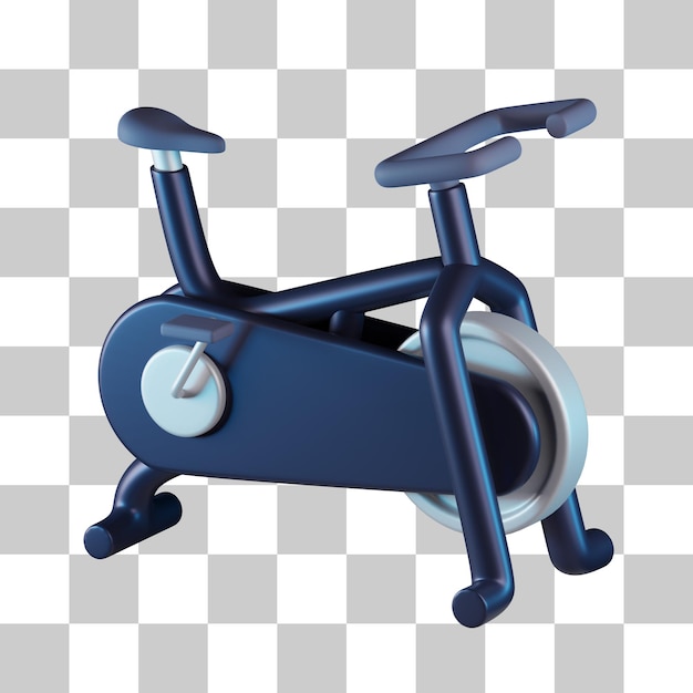 PSD exercise bicycle 3d icon