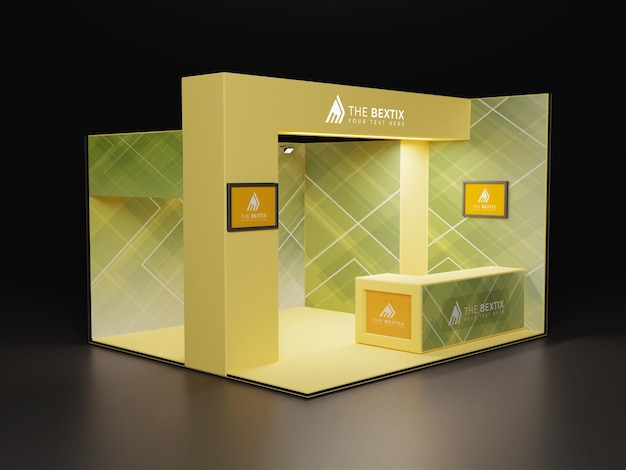 Exhibition booth stand mock-up