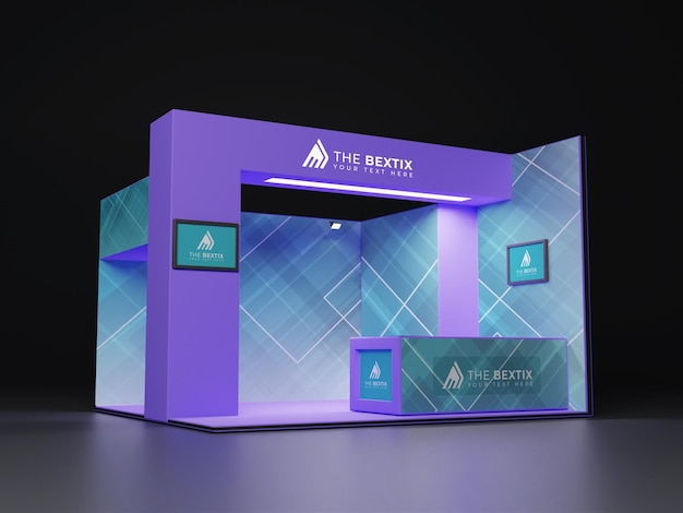 Exhibition booth stand mock-up