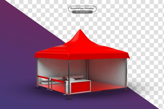 Выставочная палатка gazebo marquee с реалистичным выдвижным поясом на прозрачном фоне