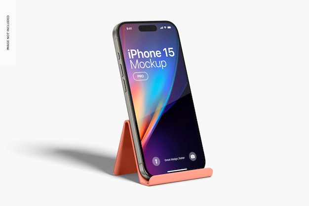 Exhibition iPhone 15 Pro Mockup Left View