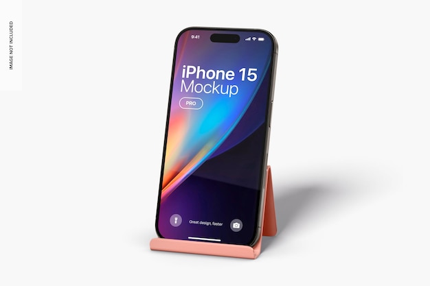 Exhibition iPhone 15 Pro Mockup Right View