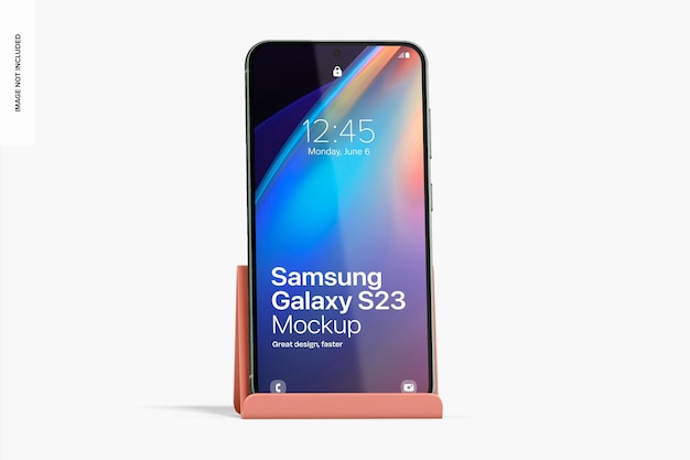 Exhibition Samsung Galaxy S23 Mockup Front View