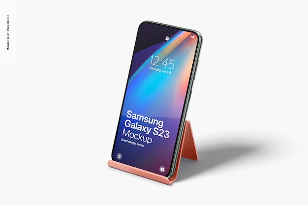 Exhibition Samsung Galaxy S23 Mockup Perspective