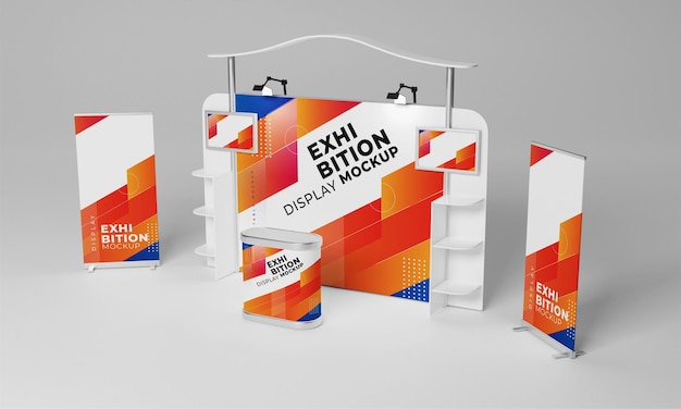 Exhibition stand mock-up arrangement