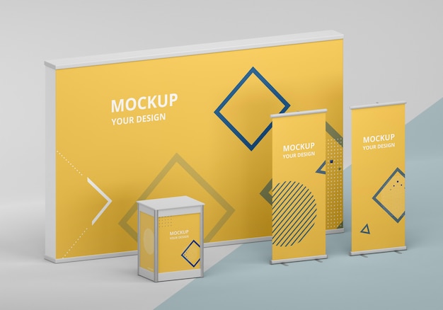 PSD exhibition stand mock-up assortment