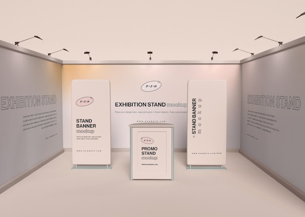 PSD exhibition stand mockup