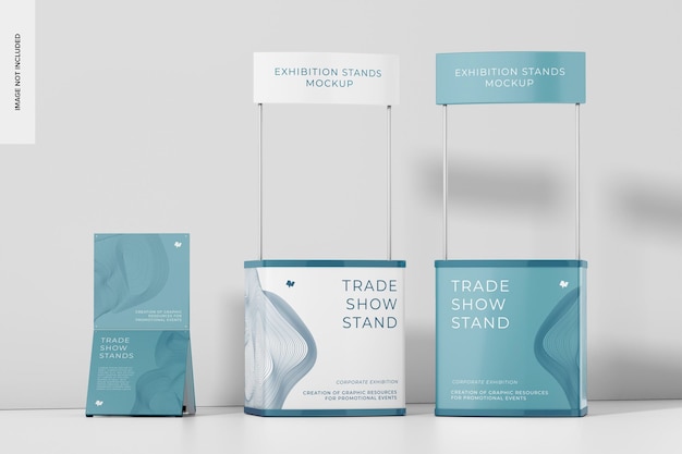 PSD exhibition stands mockup