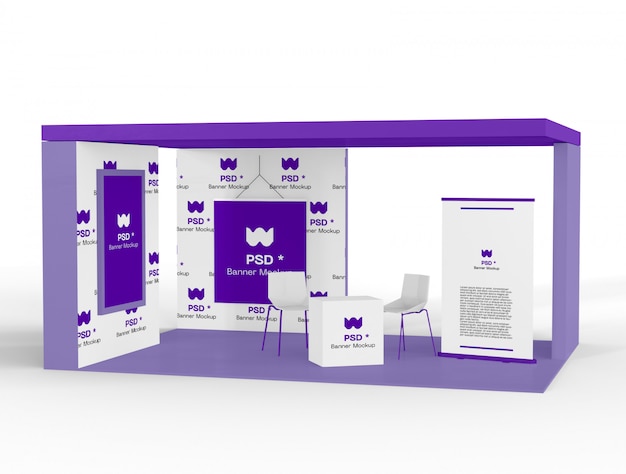 PSD stand espositivi mockup