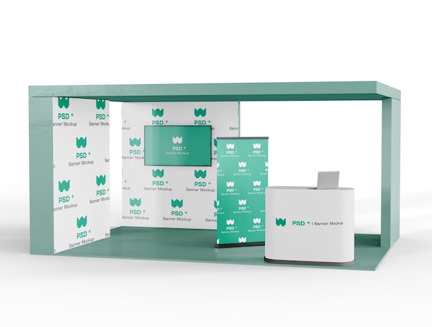 Exhibition stands mockup