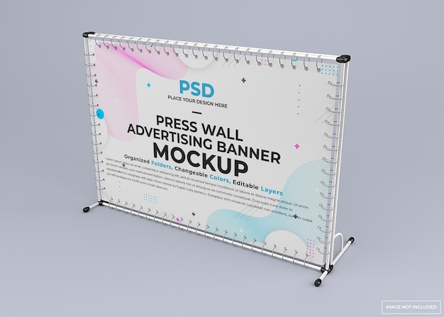 Mockup di banner per stand da parete espositiva