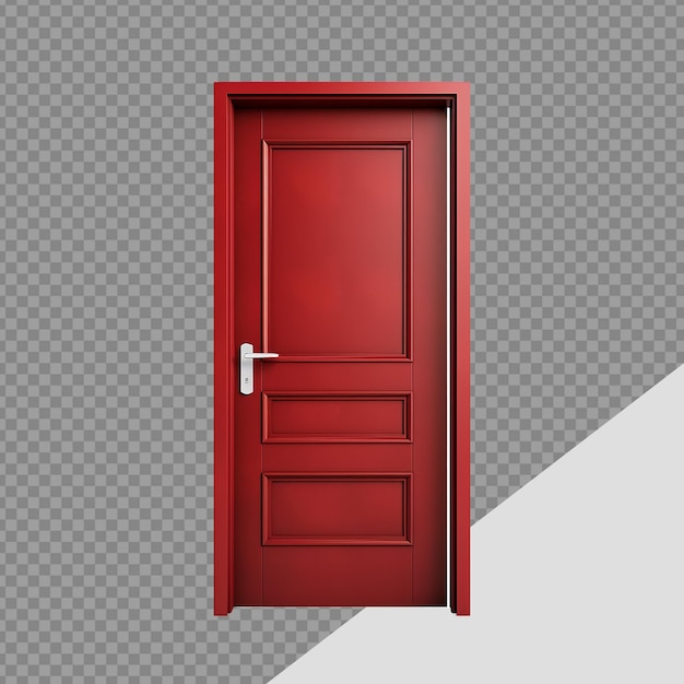 PSD exit door png isolated on transparent background