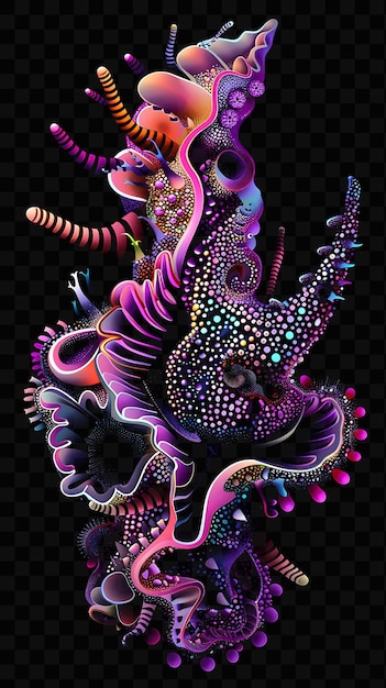PSD exotic nudibranch with colorful sponges and sea cucumbers fo psd world ocean sea day scene animal