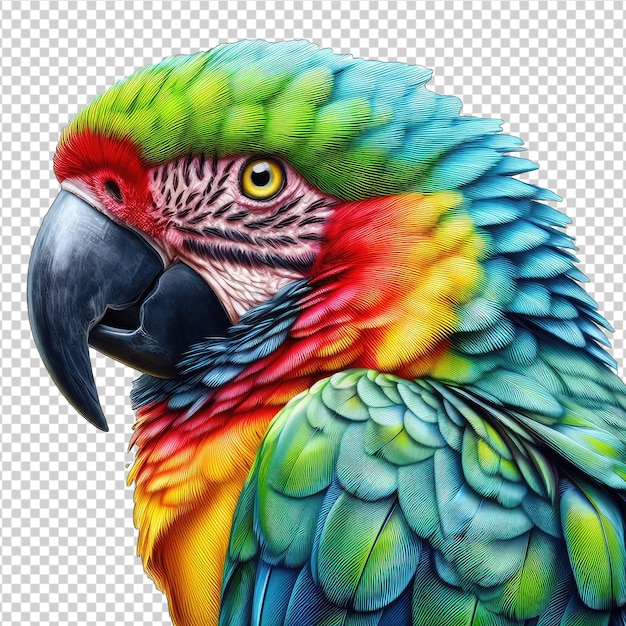 PSD exotic parrot in flight png