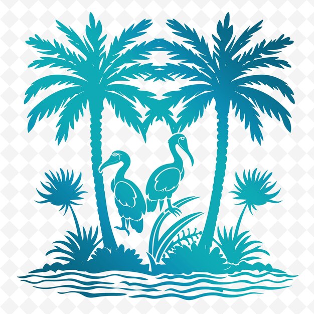 PSD logo exotic protea con palma decorativa tr creative vector design of nature collection